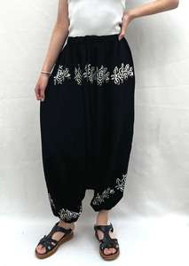 Pantalones Harem Bohemios de Viscosa al por Mayor para Mujer, Estampado Étnico, Ajuste Regular, Pantalones de Yoga, Casuales, de Pierna Ancha, Holgados, Elásticos, para Verano - Product Image 2