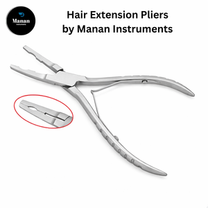 Pince à extensions de cheveux professionnelle de haute qualité en acier inoxydable - Marque MANAN INSTRUMENTS, couleur et logo personnalisables - Product Image 2