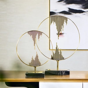 Pièce maîtresse artistique haut de gamme, décoration de table de luxe pour le salon, le bureau, cadeau, présentoir, centre de table moderne élégant, ensemble de 2 figurines - Product Image 4