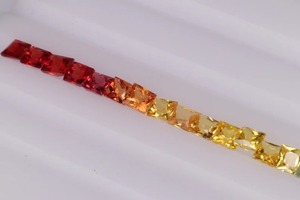 Princess Cut Lab Created Rainbow Sapphire Line Lot-Multi Color Loose <b>Stones</b>-Color Sapphire Gemstone - Product Image 3