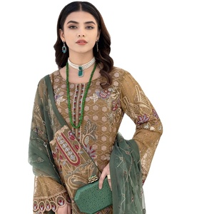 Ramsha Vol. De lujo de 3 piezas, trajes indios para mujer, elegante vestido maxi de gasa, Salwar Kameez de Boutique para fiesta - Product Image 1