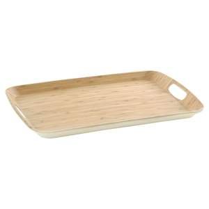 Nouveaux plateaux en bambou, plateaux de service en fibre de bambou, plateau décoratif en bois, plateau de service avec poignée - Product Image 1