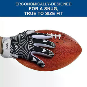 Gants receveur de football américain pour jeunes avec logo personnalisé de haute qualité et meilleure prise en main Caractéristiques exceptionnelles du joueur de capture - Product Image 6