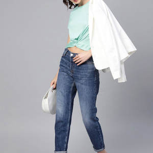 Top corto de algodón de alta calidad para mujer, ropa informal de verano, gran oferta en verano - Product Image 4