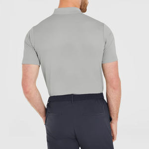 Polo de golf de algodón de lujo para hombre, camisa informal de negocios elástica suave con marca personalizada - Product Image 3