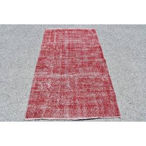 Alfombra turca roja moderna de 3,4x5,9 pies, tejido plano, diseño de retazos, lana y Material PP para decoraciones de sala de estar - Product Image 1