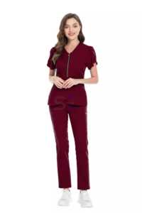 Conjunto de uniformes médicos de hospital de manga corta unisex de calidad superior para mujer con estilo-OEM - Product Image 4