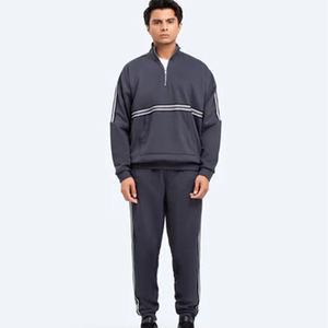 Survêtement coupe ample pour hommes ensemble de vêtements quotidiens ensemble de survêtement de mode vêtements de sport deux pièces ensemble de survêtement à la mode tenue Streetwear - Product Image 1