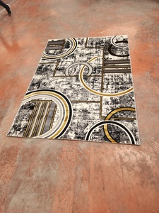 Tapis Adiva turc en polypropylène, tissé jacquard, à poils longs, fabriqué à la machine, à poils plats, épaisseur moyenne, avec support en jute, rembourré, réversible - Product Image 3