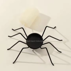 Portavelas de luz de té de Metal con diseño de araña con patas de araña acabado negro para el hogar decoraciones de mesa de Halloween - Product Image 5