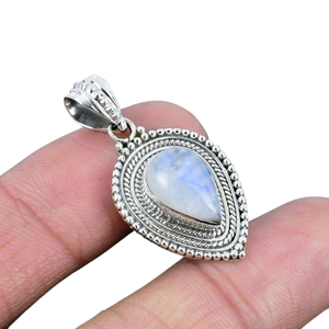 Boho Style 925 Sterling Silver Moonstone Gemstone Pendentif Bijoux À La Main En Argent Pendentif Bijoux Pour Femmes Cadeau De Mariage Pour Elle - Product Image 1