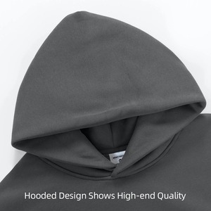 Sweat à capuche Pro Style épais 360g 100% coton pour homme, nouveau motif uni, service OEM, polaire automne, séchage rapide - Product Image 4