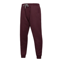 Conjunto Deportivo Casual para Hombre, Color Granate, con Sudadera con Cremallera Completa y Pantalones Jogger |   Ropa Deportiva Transpirable 100% Algodón con Franja Lateral Blanca