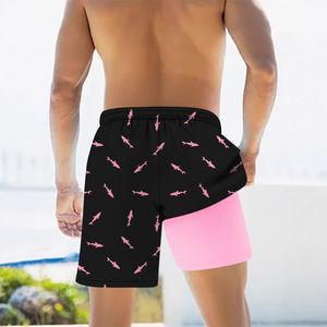 Pantaloncini da Uomo SK Wholesale Personalizzati con Stampa Digitale Animale/a Pois, Asciugatura Rapida, Traspiranti, con Coulisse e Vita Elastica, Vestibilità Ampia, per Palestra e Nuoto Estivo - Product Image 5