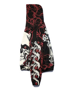 Sweat-shirt et sweat à capuche pour homme personnalisé, style gothique, crâne et croix, graphique audacieux, style sombre, fermeture éclair - Product Image 3