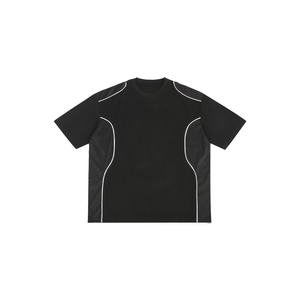เสื้อยืดทรงเข้ารูป ย้อมเส้นด้าย แต่งแถบตัดสี พิมพ์ลายสกรีนตามสั่ง สีพื้น - Product Image 1