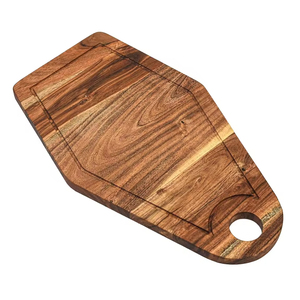 Plateau de service Planche à découper et de service en bois d'acacia Planche à charcuterie et planche à découper en bois pour viande Fruits Fromage - Product Image 4