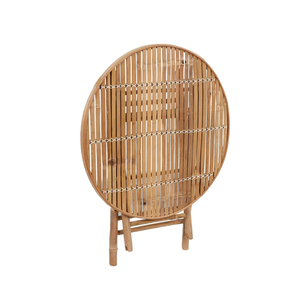Table ronde pliante en bambou écologique de qualité supérieure faite à la main vietnamienne mobilier d'extérieur pour la maison restaurant bon prix - Product Image 4