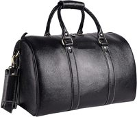 Sac de voyage en cuir véritable pour homme de style vintage grande capacité Design simple Sac à main de voyage d'affaires avec fermeture à glissière