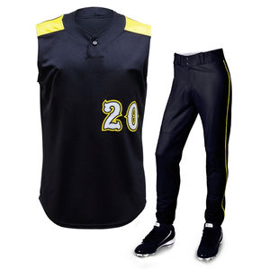 Uniforme de Béisbol Personalizado al por Mayor con Diseño Impreso, Antibacteriano, Transpirable, de Secado Rápido, Cuello en V, Manga Corta, Poliéster, Ropa de Equipo - Product Image 4