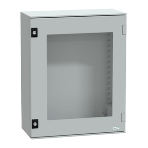 Pour Schneider Electric NSYPLM54TG Boîtier mural en polyester Thalassa PLM Porte vitrée 530x430x200mm IP66 IK08 RAL 7035 - Product Image 1