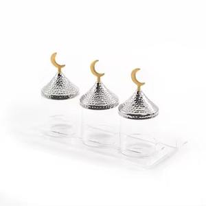 เหยือกอะคริลิคใส่ขนมหวานพร้อมฝาปิดและถาดใส่ถั่วอบแห้งช็อคโกแลตแบบคลาสสิก - Product Image 4