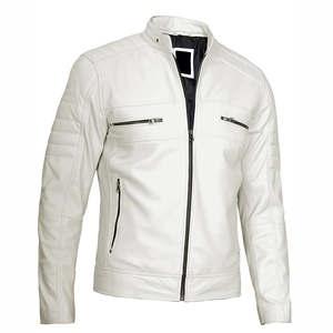 แจ็กเก็ตหนังสำหรับผู้ชายเสื้อแจ็กเก็ตฤดูหนาวสำหรับผู้ชายหนังกลางแจ้งดีไซน์ใหม่ออกแบบโลโก้ได้ตามต้องการ - Product Image 2