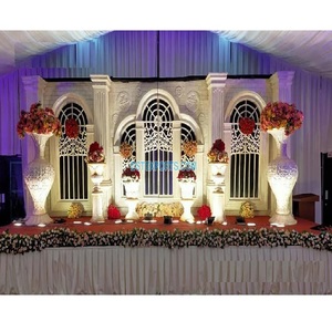 Marco de escenario de estilo canadiense para decoración de escenario, marco de escenario victoriano con temática Blanca, para boda, Grand Majestic - Product Image 1