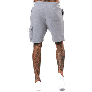 Shorts pour hommes en polyester/coton, couleur unie, décontractés, avec poches, pour l'été, confortables, respirants, longueur genou, fermeture à cordon - Product Image 6