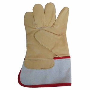 New Arrival Leather Full <b>Finger</b> Heat Resistant Tear-Resistant 12 Inch Breathable Men Safety <b>Gloves</b> - Product Image 4