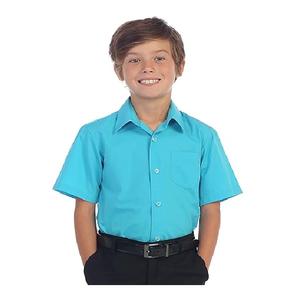 Bangladesh fabrication exportation couleur unie chemise décontractée pour enfants à manches courtes meilleur de la vente du Bangladesh prix d'usine - Product Image 4