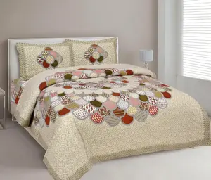 Juego de cama individual King Size de lujo de seda, edredón de poliéster, conjunto de colcha de flores, colcha estampada acolchada para todas las estaciones