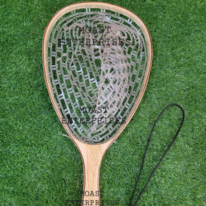 Red de Pesca con Mosca para Exteriores con Marco de Madera y Malla de Goma, Herramienta Manual para Capturar Truchas - Product Image 1