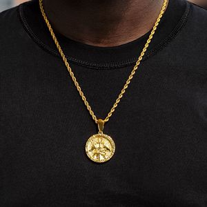 Alta calidad 925 plata esterlina 18K chapado en oro Moissanite antiguo egipcio Anubis Ankh Hip Hop estilo colgante para hombres - Product Image 1