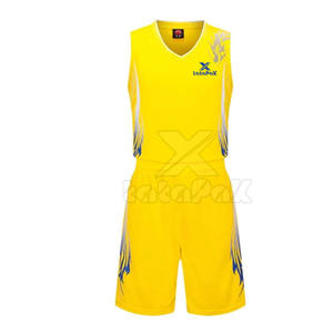 Conjunto de uniforme de baloncesto transpirable con cintura elástica y detalles de costuras reforzadas Uniforme de baloncesto - Product Image 1