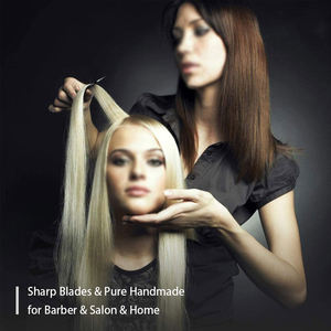 Offre Spéciale Ciseaux de coiffeur en acier inoxydable de haute qualité sur mesure Lame droite colorée Pointe pointue Outil de coupe de cheveux en gros - Product Image 6