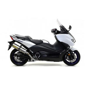 Race-Tech TMAX 560 Carbon End Cap Motorcycle Exhaust System Dark Aluminum ARROW 73514AKN New Condition 51mm Adapter Steel <b>Box</b> - Product Image 2