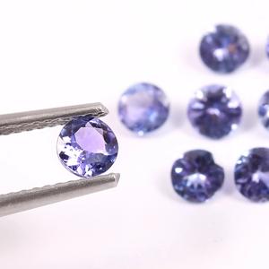 หินอัญมณีธรรมชาติเจียระไนทรงรี6x8มม. สีฟ้าแทนซาไนต์เจียระไนแบบเหลี่ยมเพชรพลอย - Product Image 5