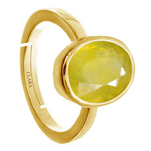 NOVAMART Fine Certified Natural Yellow Sapphire Pukhraj Gemstone <b>Rings</b> for Gift Occasions Wholesale Export - Product Image 3