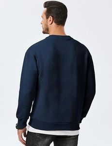 Sweatshirts à col rond teints unis de haute qualité pour hommes avec logo personnalisé Méthodes d'impression numérique à motif solide d'hiver - Product Image 6