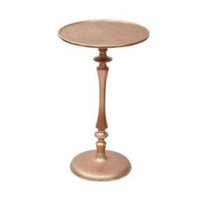 Table basse ronde en aluminium de haute qualité avec base en métal et table d'appoint moderne finie en or - Product Image 6