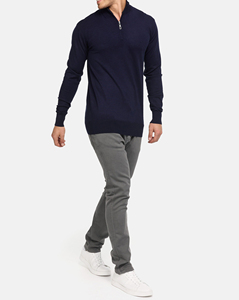 Ensemble de survêtement de jogging pour homme, coupe classique, broderie personnalisée, coupe évasée, sweat-shirt à capuche avec fermeture éclair haute, respirant, 100% coton - Product Image 5