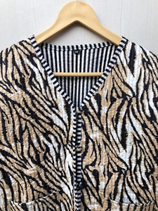 Block Printed Quilted Jacket: Handmade Boho <b>Coat</b> - Product Image 3