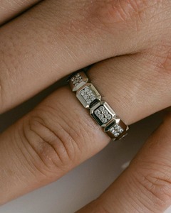 Anillo de Eternidad con Diamantes Cultivados en Laboratorio, Anillo de Boda con Diamantes Engastados en Bisel, Anillo de Compromiso Apilable, Anillo de Joyería Chapado en Oro para Mujer - Product Image 2