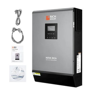 Convertisseur solaire hors réseau Rich Solar 7KW 24V MPPT avec écran LCD, sortie 80A pour systèmes solaires hybrides - Product Image 2