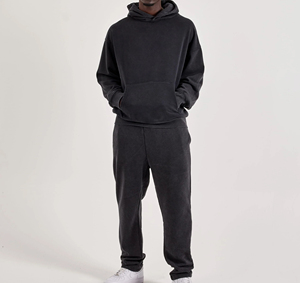 Sweat à capuche en molleton de coton lourd de qualité supérieure, unisexe, coupe décontractée, impression et broderie de logo streetwear personnalisés disponibles - Product Image 3