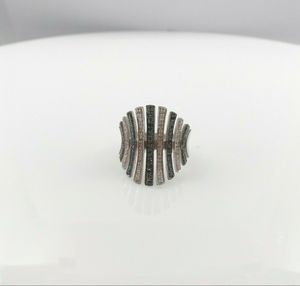 Bague en argent JEWELSPAARK tendance pour femme avec diamant naturel bleu et blanc de 0,86 ct, idéale pour fiançailles, anniversaire, mariage, fête ou cadeau - Product Image 1