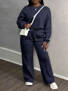 ชุดวอร์มพิมพ์ลายฤดูหนาวขนาดใหญ่ เสื้อฮู้ดดี้และกางเกงจ็อกเกอร์ สตรีทแวร์ลำลอง ชุดสองชิ้น ขายส่ง รับทำโลโก้จากโรงงาน - Product Image 5