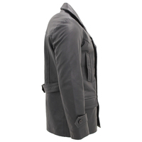Manteaux de pois en cuir respirant de qualité supérieure à la mode pour hommes en vrac avec col montant épaule décorative à bas prix