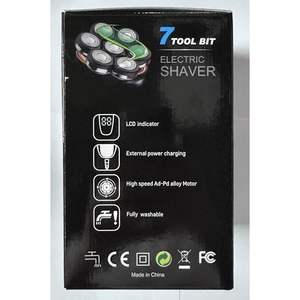 Kit de Afeitado Rotatorio Recargable Inalámbrico para Hombre, Afeitadora Eléctrica Impermeable, Recortadora de Barba y Nariz, IPX7, Alimentación USB - Product Image 1